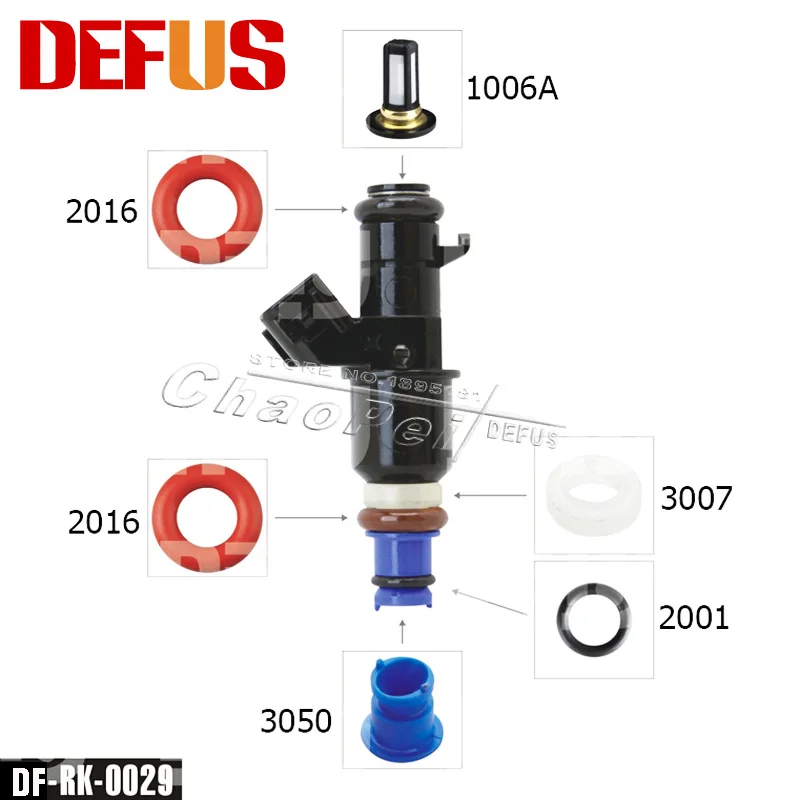 High Quality 50 Pcs/bag 6 Bags Fuel Injector Filter O-ring Plastic Cap Auto Part For Repair 16450-RAA-A01 16450-RBB-003 factory