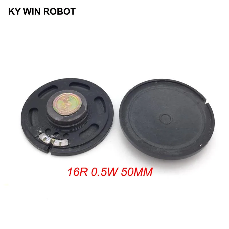 2pcs New Ultra-thin speaker Doorbell horn Toy-car horn 16 ohms 0.5 watt 0.5W 16R speaker Diameter 50MM 5CM thickness 10MM