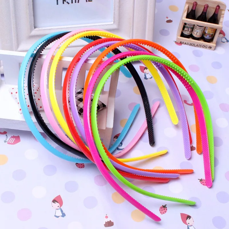 10pcs 4mm High quality Plain Lady Plastic Headband Teeth DIY Resin Headband Hair accessories Headwear hair band