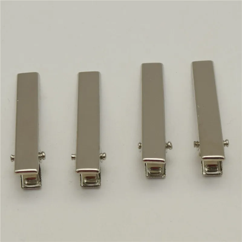 

600pcs 4.5cm single prong rectangle plain metal alligator clips with small teeth various sizes