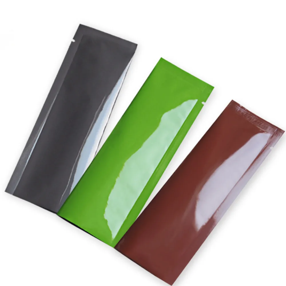 

100pcs/Lot 5x15cm Glossy Surface Heat Sealing Open Top Long-term Storage Bag for Chocolate Candy Vacuum Sealable Package Pouches