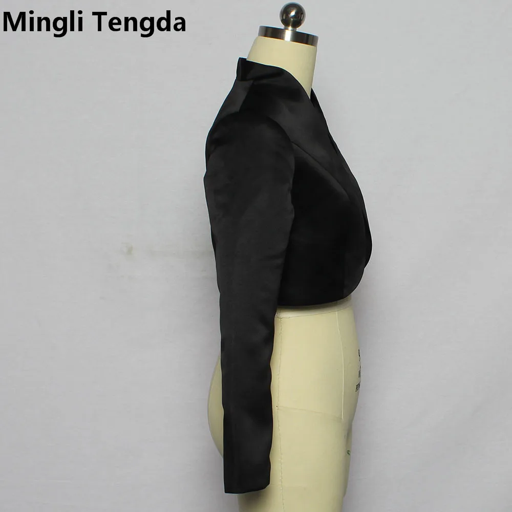 Mingli Tengda-Bolero de boda con manchas negras para mujer, chaqueta nupcial, capa de manga larga, chal, abrigo de pecho, Top de boda