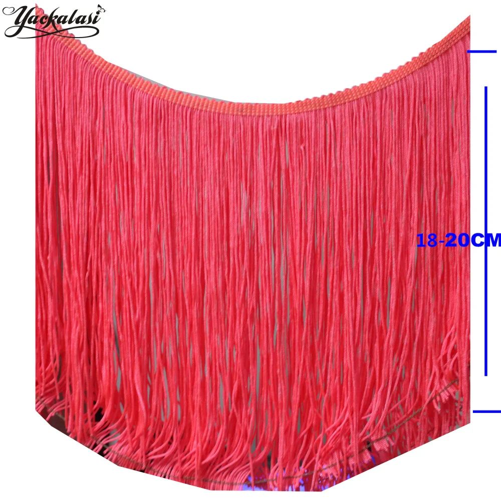 1 Yd Latin Fringe Tassel Shiny TuTu Dance Trimming Bright Fluro Fringe Lace Nylon Thick Heavy 18-20CM Long