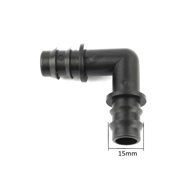 10pcs PE 16mm Irrigation Barb Elbow Connector 90 Degree Adapter 5/8