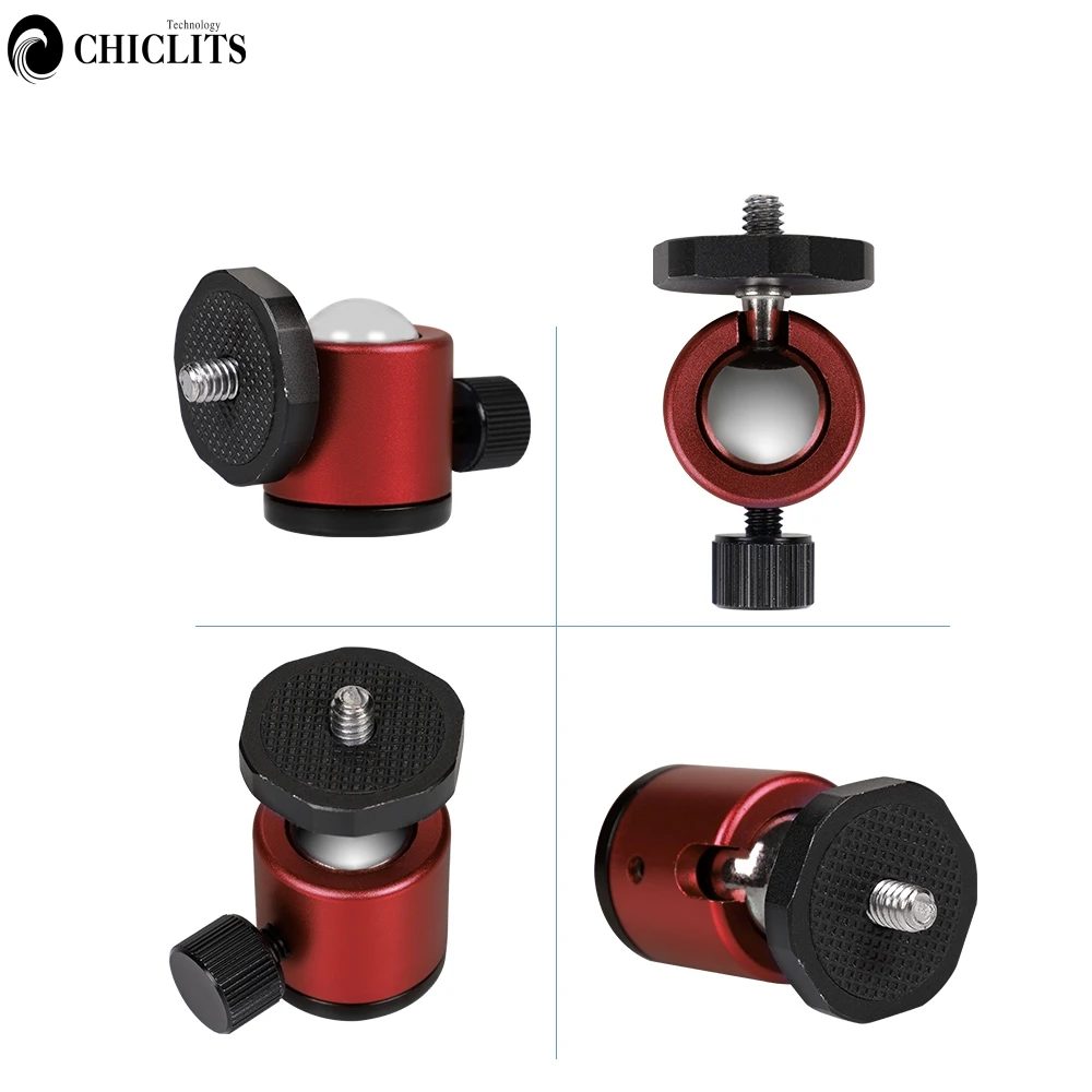 1/ 4" Screw Ball Head Ballhead Mount Tripod Head Mount Adapte 360 Rotating for Gopro 7 6 5 4 3 2 1 Canon Nikon Sony DSLR