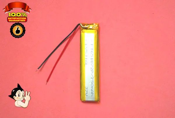 ความจุขนาดใหญ่3.7โวลต์ลิเธียมโพลิเมอร์แบตเตอรี่, MP3 MP4แบตเตอรี่ลิเธียม, 750มิลลิแอมป์ชั่วโมงแผ่นป้องกัน,ขนาดเล็กเคี้ยวหมากฝรั่งประเภท