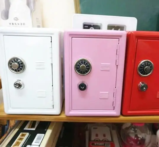 Safe Box Design Mini Petty Cash Money Box Stainless Steel Security Lock Lockable Metal Safe Small Fit for House Decoration