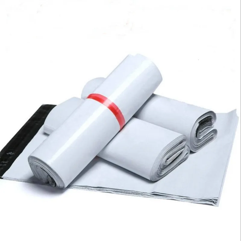 20Pcs Economic Self-adhesive Post Mailing Envelope Pouches White Plastic Express Bags 17*26+4cm