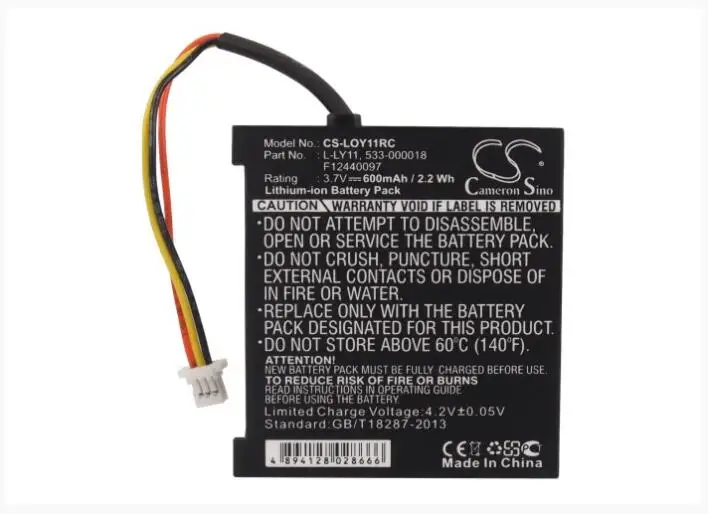 Cameron Sino 600mAh battery for LOGITECH G930 Gaming Headset G930 Headset G930 MX Revolution 533-000018 F12440097 L-LY11