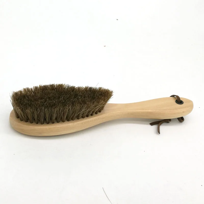 

The Long Handle Brush Horsehair Shoes Brush Not To Hurt The Cortex Elastic To Ash Oil Polishing