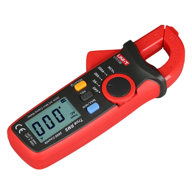 UNI-T UT210B True RMS 200A AC Mini Clamp Meters Ammeter NCV Test Professional Multimeter Digitais LCD Backlight MAX MIN