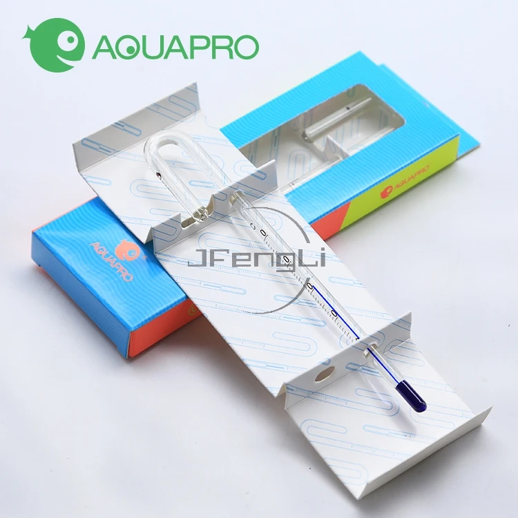 JFENGLI 2pcs  Hang on ADA Style Aquapro Glass Thermometer For Fish tank plant tank Aquarium