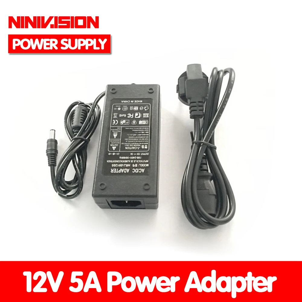 

Lowest Price New AC Converter Adapter For DC 12V 5A 60W LED Power Supply Charger for 5050/3528 SMD LED Light or LCD Monitor CCTV