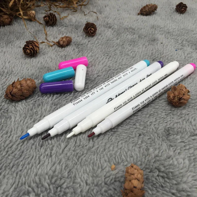 4 Pcs/Set Sewing Tools Air Erasable Pen Easy Wipe Off Water Soluble Fabric Marker Pen Temporary Marking Replace Tailor\'s Chalk