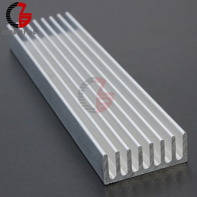 100x25x10mm Aluminum Heat Sink Cooling LED Power IC Transistor For Computer