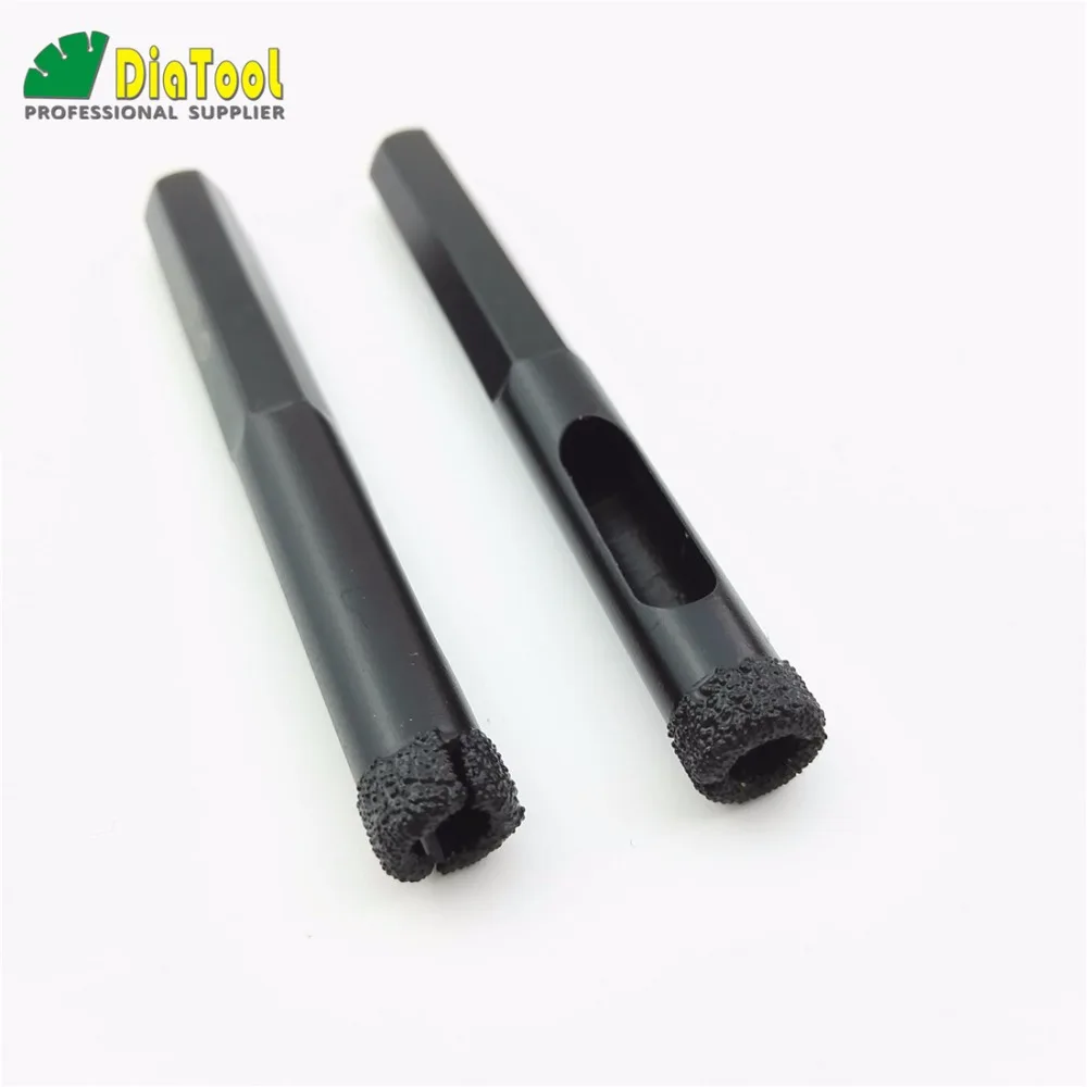 DIATOOL 2 cái Hexagon shank kim cương khoan bits ướt Dia10mm Cho khoan granite marble nề gạch bê tông gốm