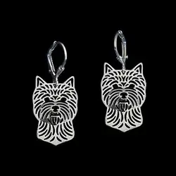 High Quality Alloy Pet Dog Earrings Women's Jewelry Norwich Terrier Earrings