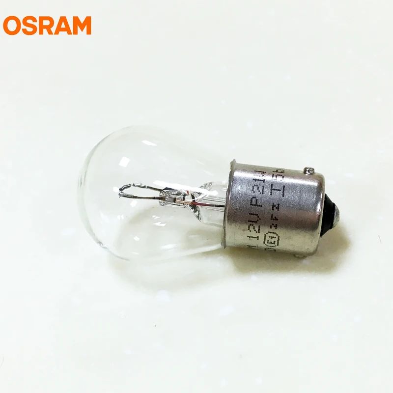 オスラム-車のブレーキと方向指示器,7506 p21w s25 ba15s 12v 21w,金属ベース,oemハロゲン電球,10個