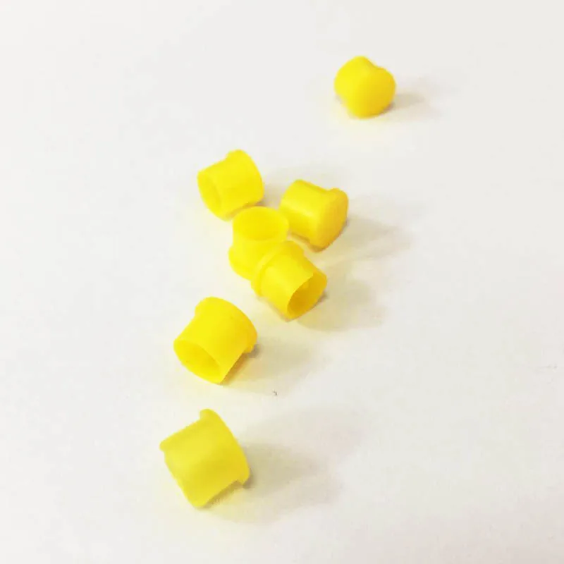 100pcs SMA Dust Cap Protective Cover 6mm Yellow Color For Sma Female Connector