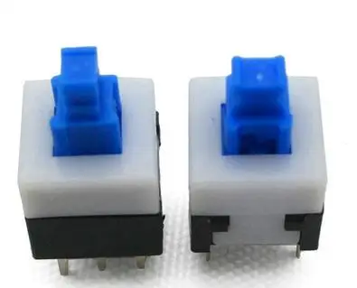 50PCS 8*8 mm 6 Pin Double-row Self Locking Switches Self Lock Flat Switch 8x8 mm Button