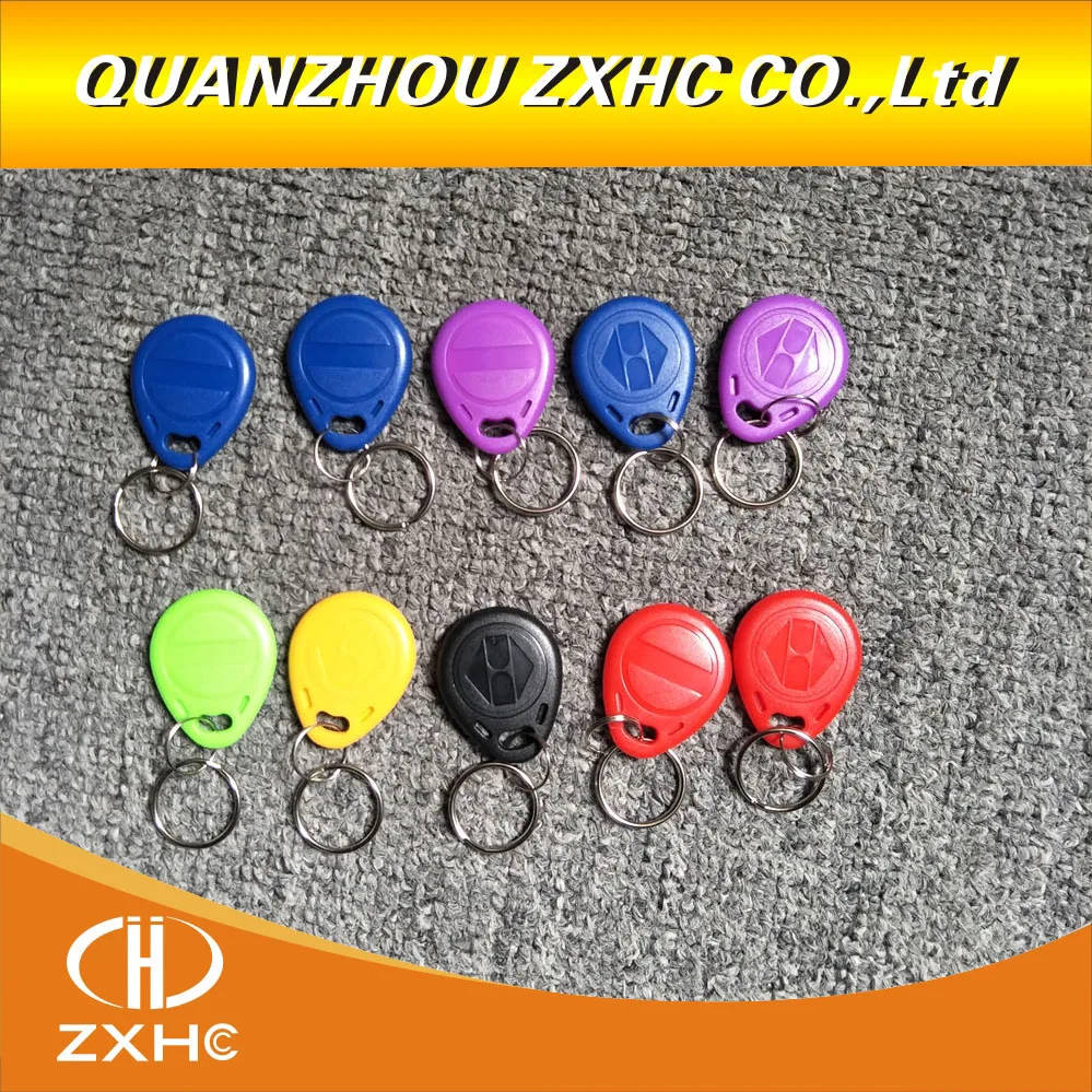 (10PCS/LOT) EM4305 125khz Programmable RFID Smart Tags Rewritable Keys Number2 Keyfobs