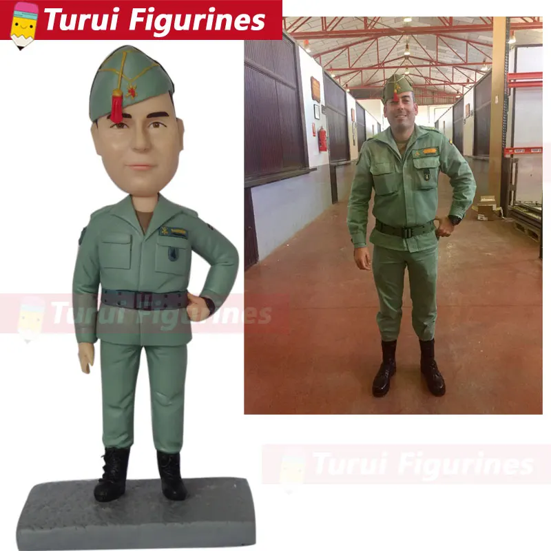 Bobblehead Customizer custom army man soldier figurines dolls bobble head personalized clay figures clay dolls wholesale artist