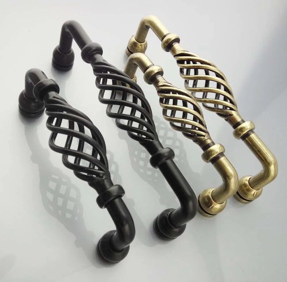 Spiral Birdcage Arts Handle For Furniture Hardware Kitchen Cabinets Handle Door Drawer Handle Wardrobe Dresser Cupboard Pulls