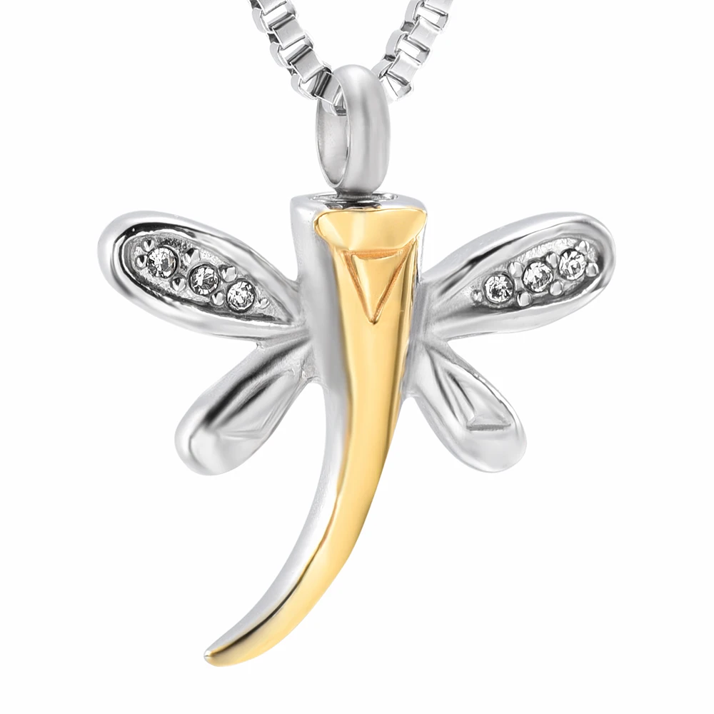 

Urn Necklace Dragonfly Memorial Ashes Holder Keepsake Urns Necklace Pendant Stainless Steel Cremation Pet Jewelry for Women