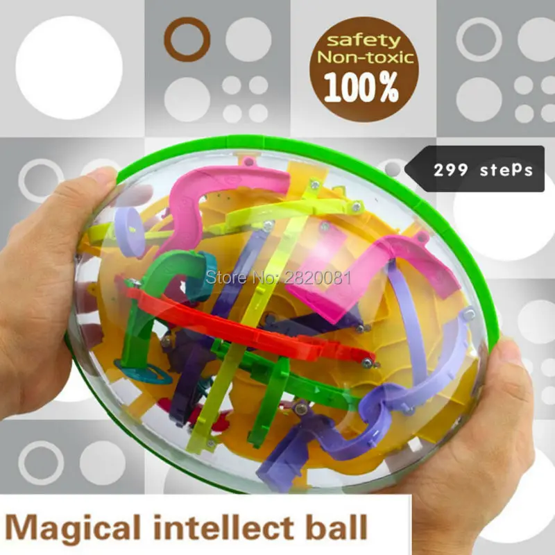 

299 Steps 3D Magical Intellect Maze IQ Balance Ball Logic Ability Magnetic Toys,Training Tools Smart Challenge Game For Kids