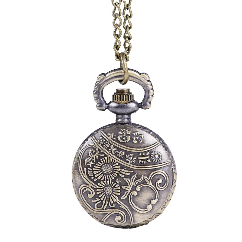 6064   Religious Antique Cross Image Pocket Watch With Quartz Watch Retro Design Perspective Casual Men And Women Pocket Watch