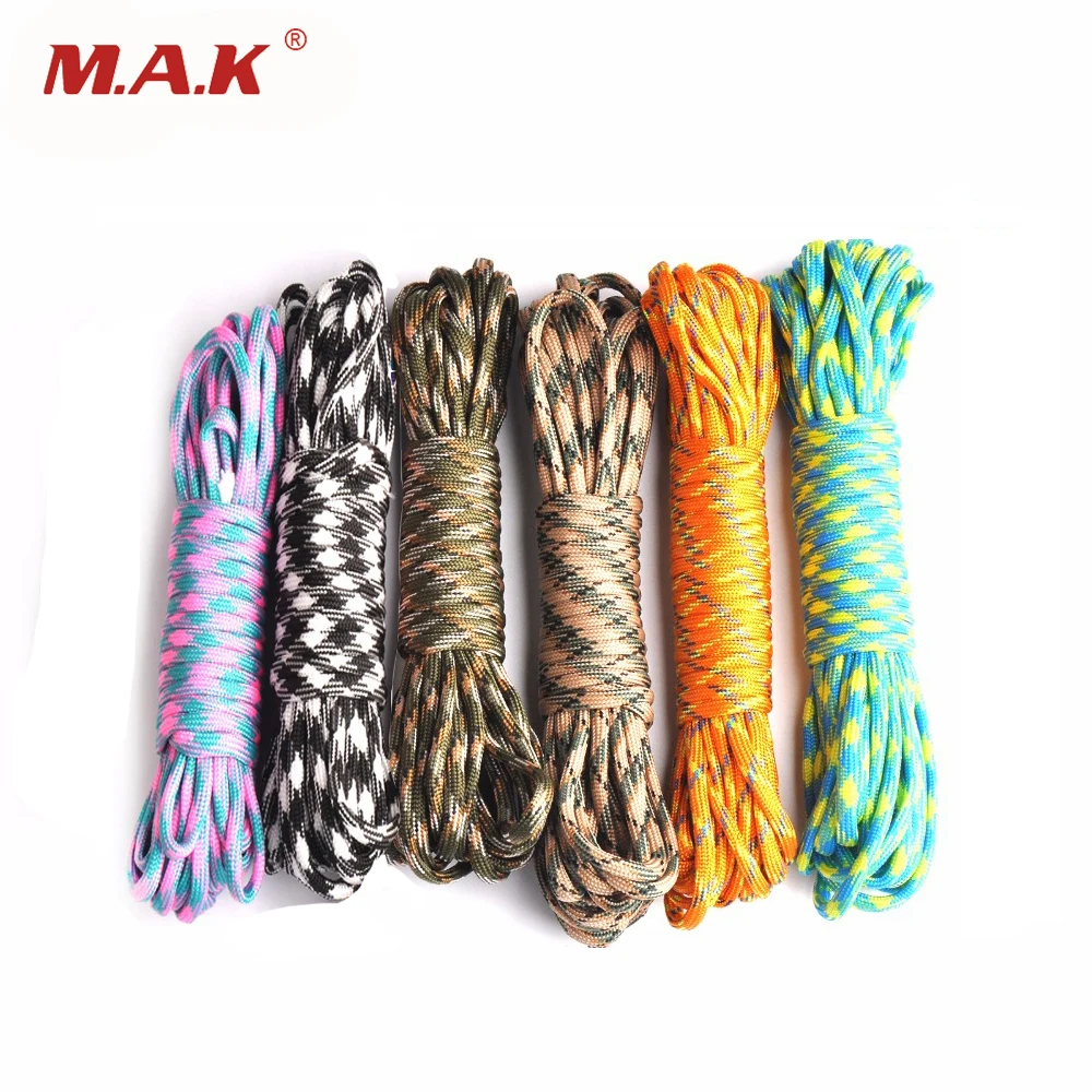 25/50/100ft Paracord Outdoor Climbing Camp 550 Parachute Cord Lanyard Rope Mil Spec Type III 7 Stand Survival Rope