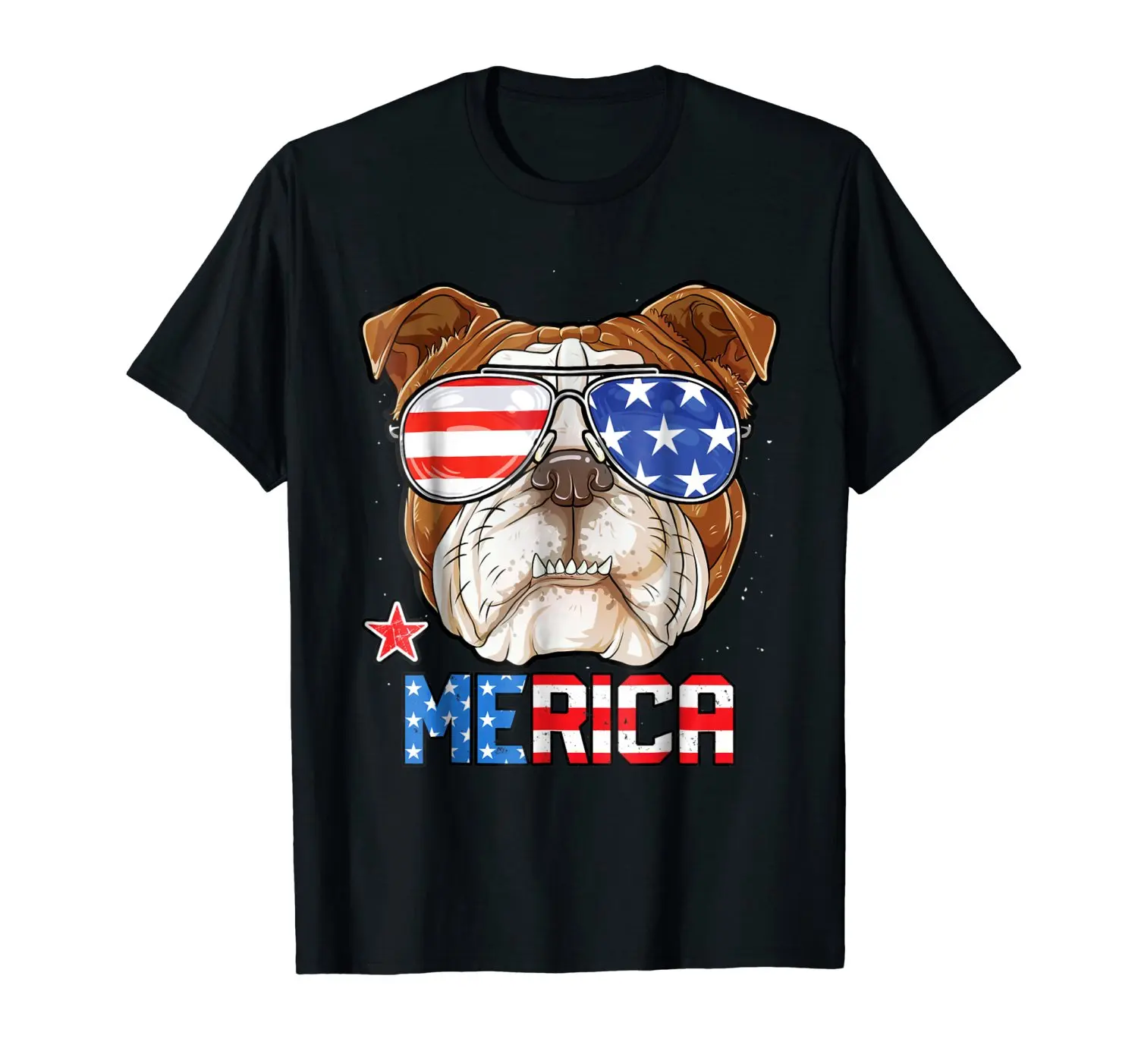 New Brand O Neck Short Sleeves Boy Cotton Men English Bulldog Merica 4Th of July T Shirt Boys Dog Puppy Customized T-shirts