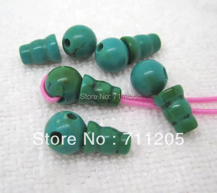 

wholesale 10 pair, 8mm Natural Turquoises Three Links Loose Beads ,Min.Order $10,provide mixed wholesale for all items!