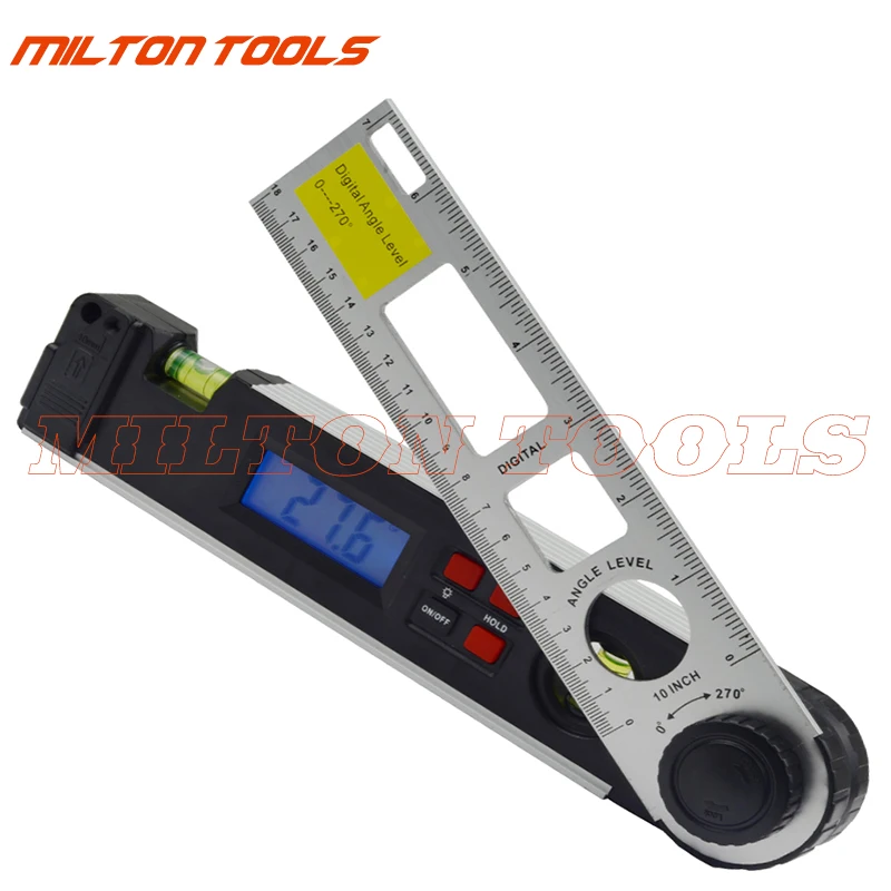 270 degree 250mm Digital Angle ruler Finder gauge Multi-Purpose digital Protractor Level Ruler Miltre Spirit Level inclinometer