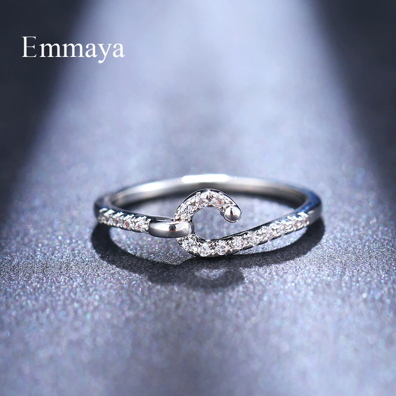 Emmaya New Design Hook Appearance Promise Bridal Wedding Girls With Cubic Zircon Ring Engagement Exquisite Choice