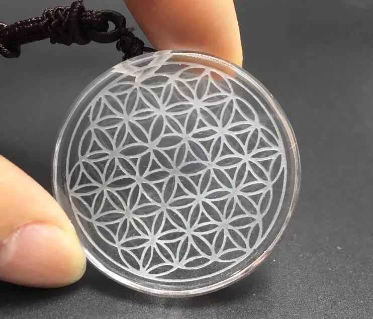 

Natural White Crystal Pendant Necklace Pendant Holiday Gift 7 Crystal Energy Stone Necklace Pendant