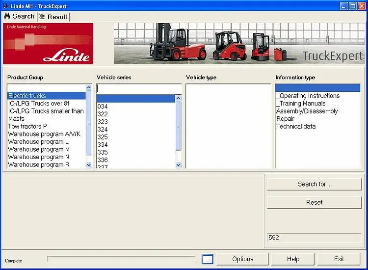 Linde truck expert TruckExpert forklift Truck repair manuals service information Diagnostic software diagnosis tool