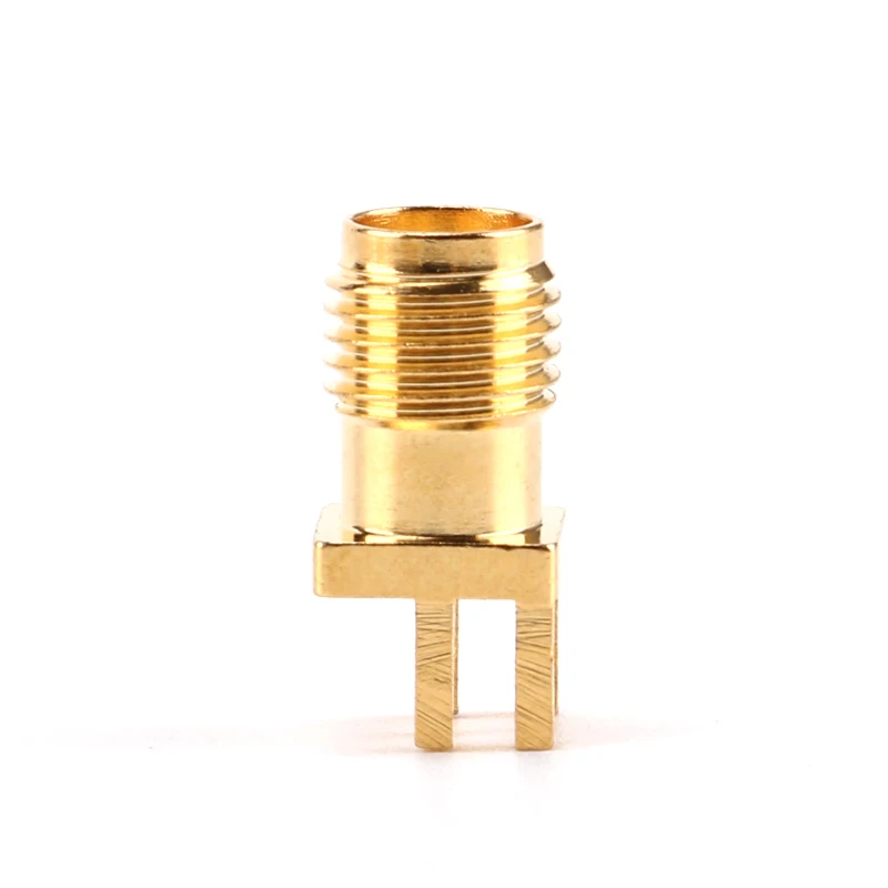 20Pcs SMA Female Jack Connector For 1.6mm Solder Edge PCB Straight Mount Gold plated RF Connectors Receptacle Solder