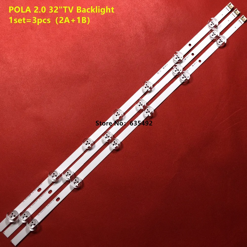 3PCS LED Backlight Strip for LIG TV UOT POLA 2.0 32INCH  32LN550B 32LN5500 32LN570R 32LN570B 32LN536U HC320DXN-VSFP4-21XX