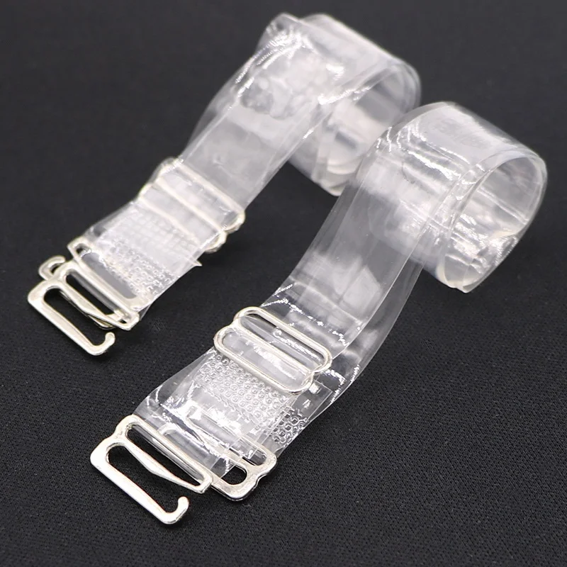 3Pairs Metal Buckle Bra Straps Belt Women Transparent Silicone Bra Shoulder Strap Adjustable Invisible Intimates Accessories