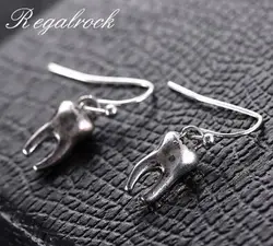 Tooth Earring Goth Cute Arty Dentistry Medical Teeth Gothic Jewelry