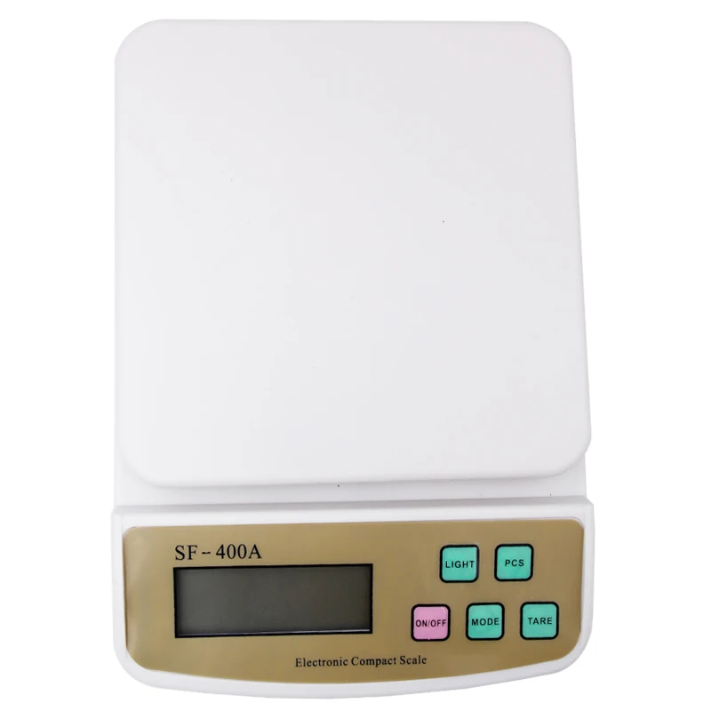 Balança de Cozinha Digital Balança de Contagem de Peso Balança de Equilíbrio Eletrônico Sf400a Botão Inglês 10kg 1g 0.1g