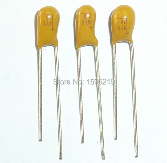 

10pcs Tantalum capacitor 4.7uF 16V Brand New 16V4.7uF DIP Radial