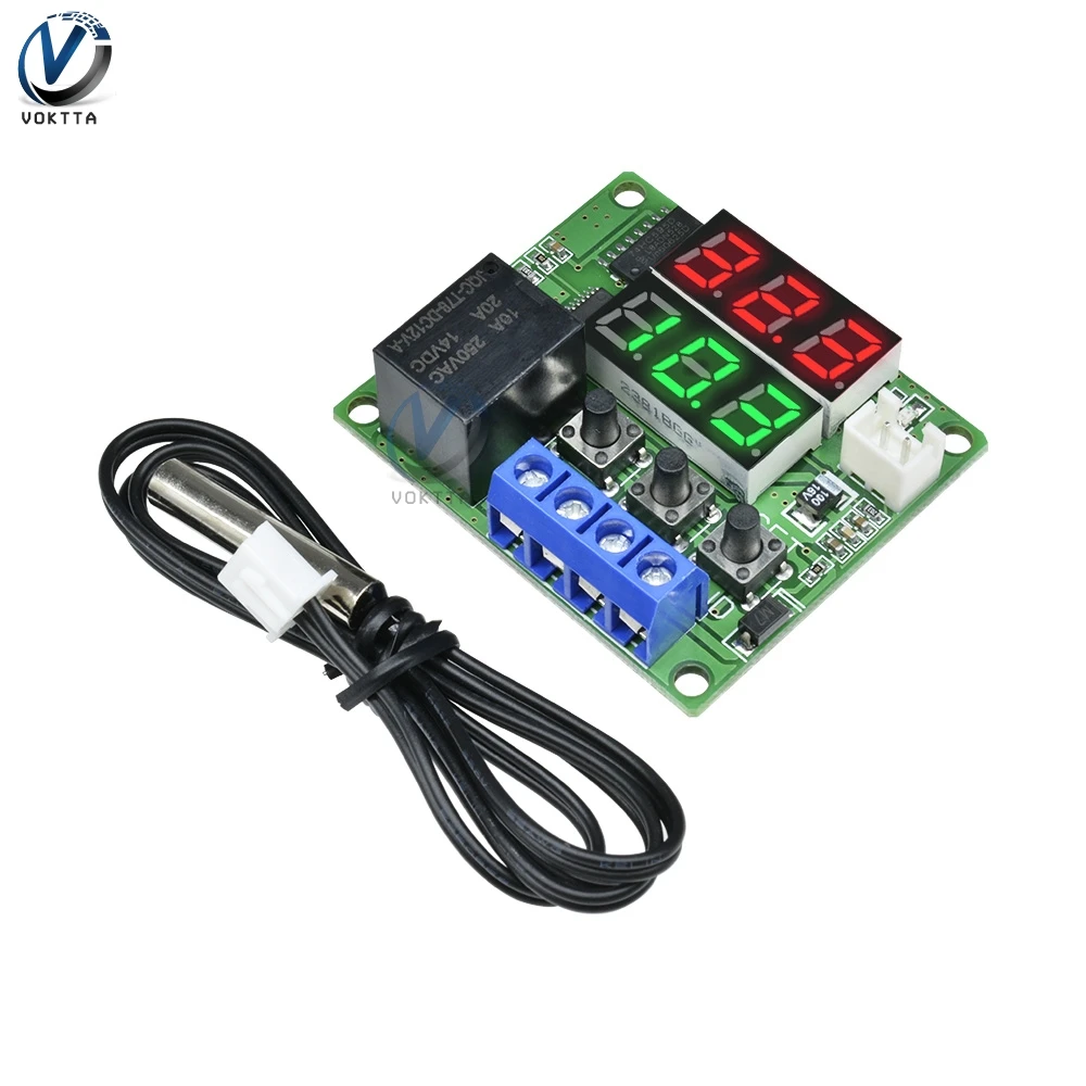 W1209S DC 12V Relay LED Digital Display Thermal Relay Thermostat Temperature Controller Regulator Switch Control Relay Module