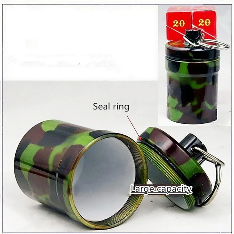 EDC Waterproof Bottle Camping Survival Storage Container Metal Medicine Box Outdoor Portable Tools Seal Tank Large Capacity