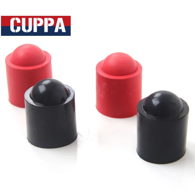 

10 Pcs/lot Cuppa Rubber Snooker Cues Bottom Protector Billiards Accessories Black Red Color China