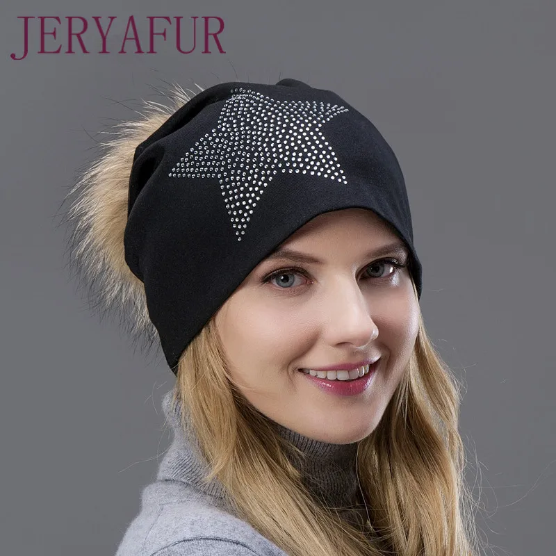 Hot Sale The Spring Cap with Fox Fur Pompom on The Top for Women FASHION ATTRACTIVE STYLE