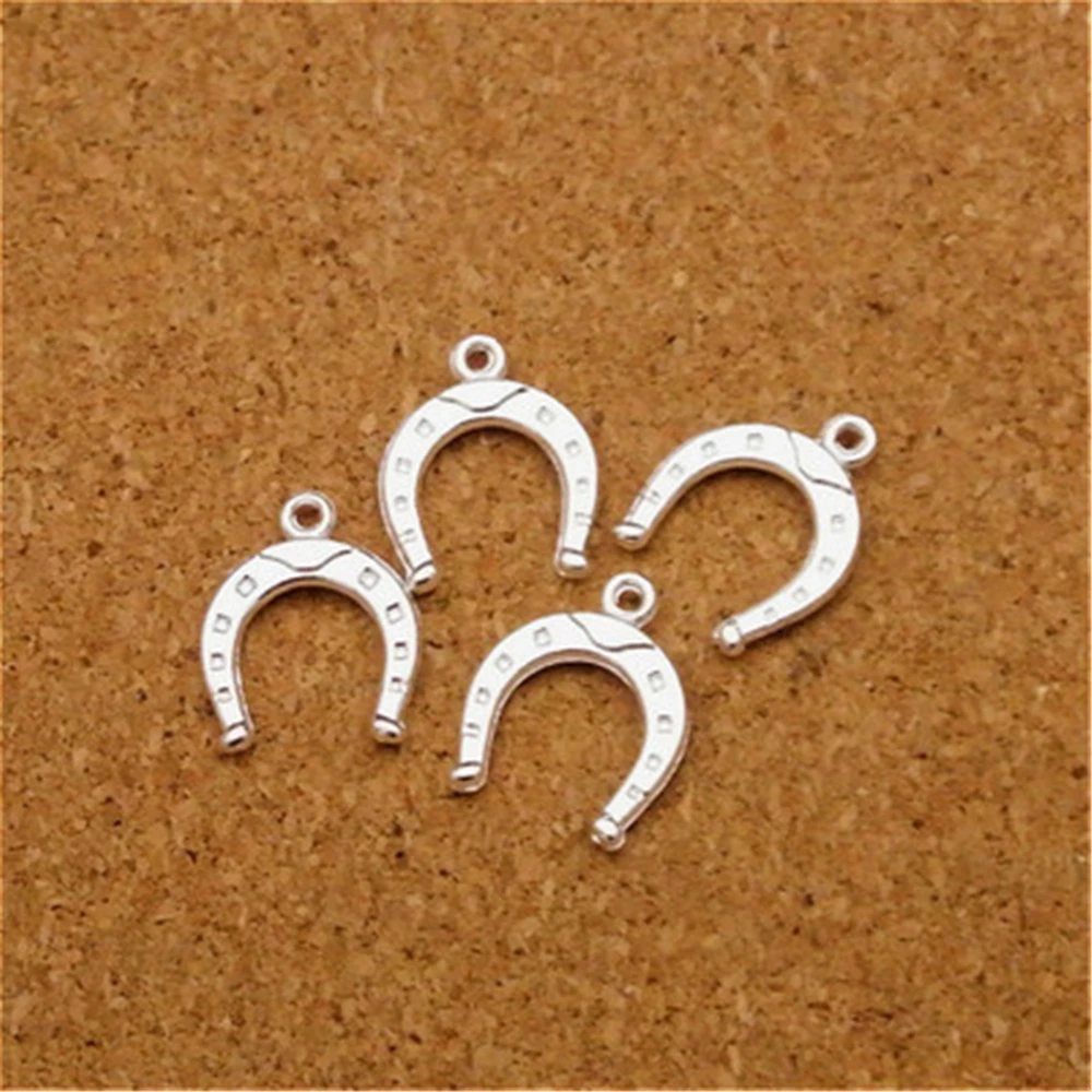 30pcs Charms Lucky European Horseshoe Haning Bead Charms Fit Style Bracelet Antique Jewelry Making DIY Handmade Craft