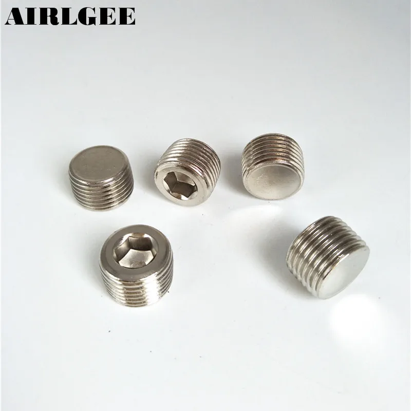 

Air 1/2" PT Male Thread Internal Hexagon Hex Head Pipe Plug Pneumatic Fitting 5 Pcs Free shipping