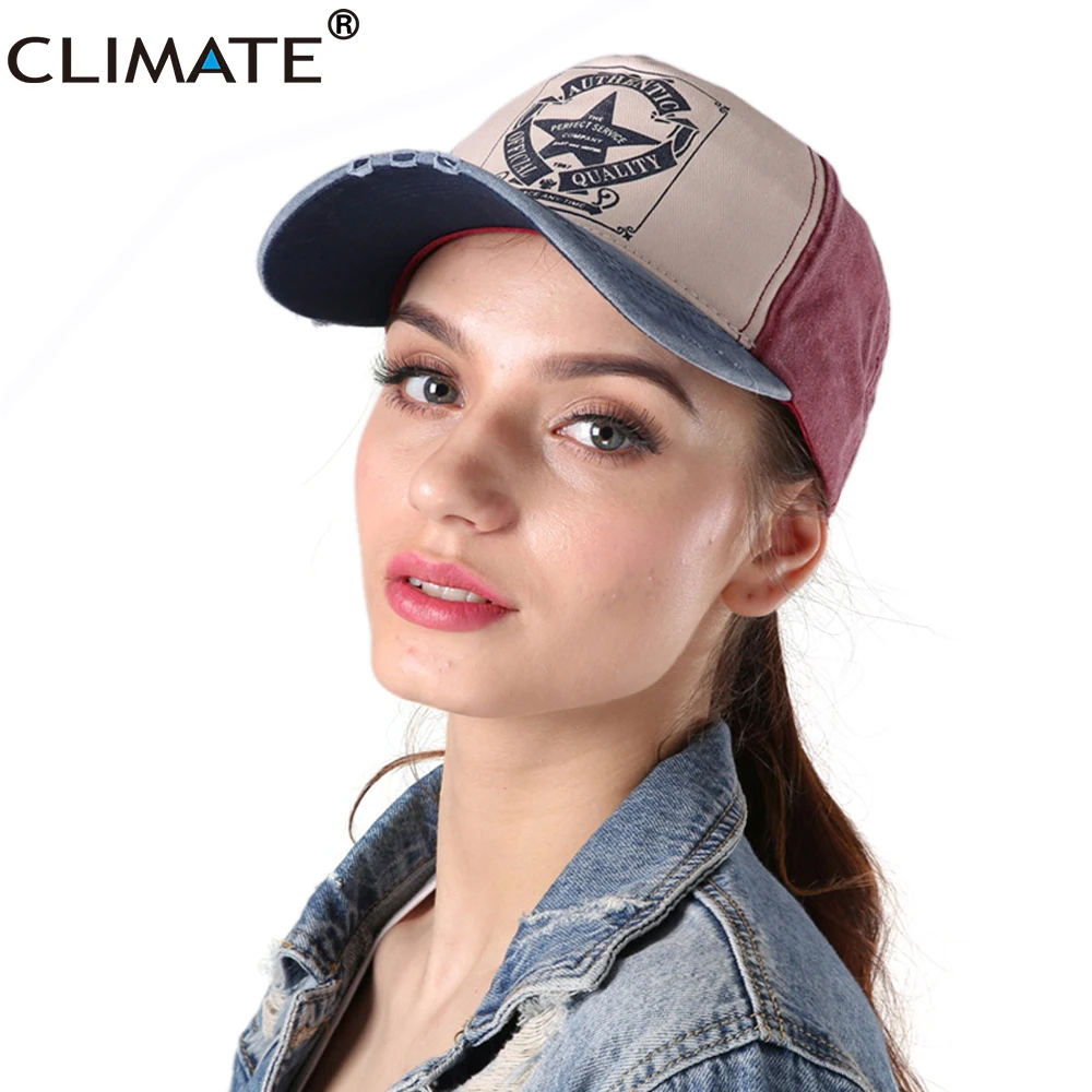 CLIMATE Star Trucker Caps Men Women Dad Hats Contrast Color Baseball Cap Washed Authentic Casual Trucker Hat Caps for Men